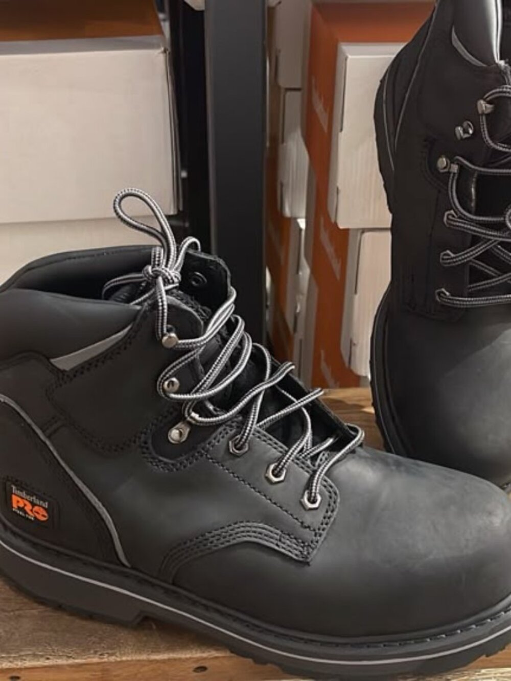 TIMBERLAND MEN'S HOMMES PIT 6 IN BOSS ST BLACK BOOT  133032-001 ALL SIZES